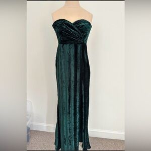 NBD Green Velvet Maxi Dress
